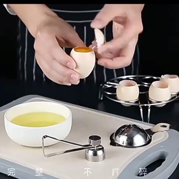 Stainless Steel Egg Topper Cutter Metal Egg Scissors Boiled Raw Opener Creative Kitchen Tool Gadgets Accessories Cool Gadgets