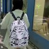 Student School Bag Girls Tie-Dye Ink Print Backpack Large Capacity Backpack