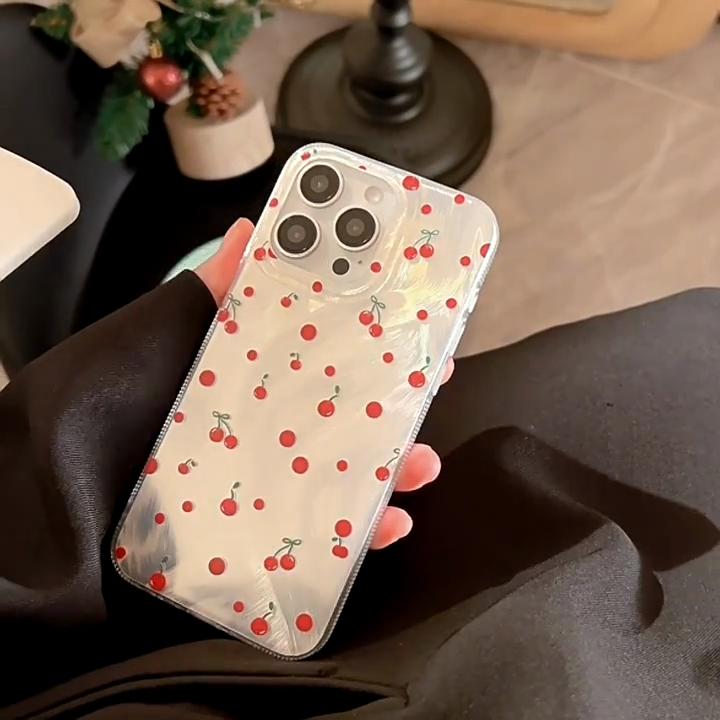 Art Red Dot Cherry Case for iPhone 17 iPhone 17 Pro Max
