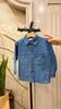 Camisa de Mezclilla para Niños Manga Larga Algodón Lavado Informal Botones Arriba Top de Primavera para Niños