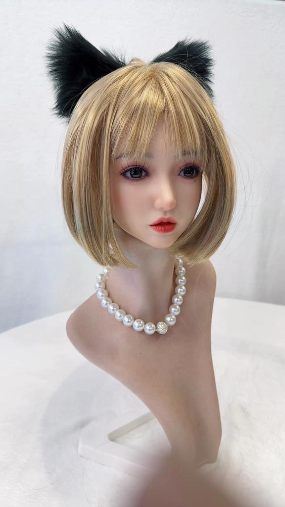 100% Silicone Head Standard Wig Suitable for 130-180CM Sex Doll Body 2 Connection Methods GJ-ZP012