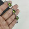 Fantastiskt Peridot Ädelsten Handgjort 925 Sterlingsilver Armband, Peridot Armband Till Fru , Unisex Armband Jubileumsgåva