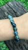 8mm Natural Moss Agate Gemstone Beads Jewelry Handmade Green Stone Bracelet 7.5" For Good-Luck RBB-56