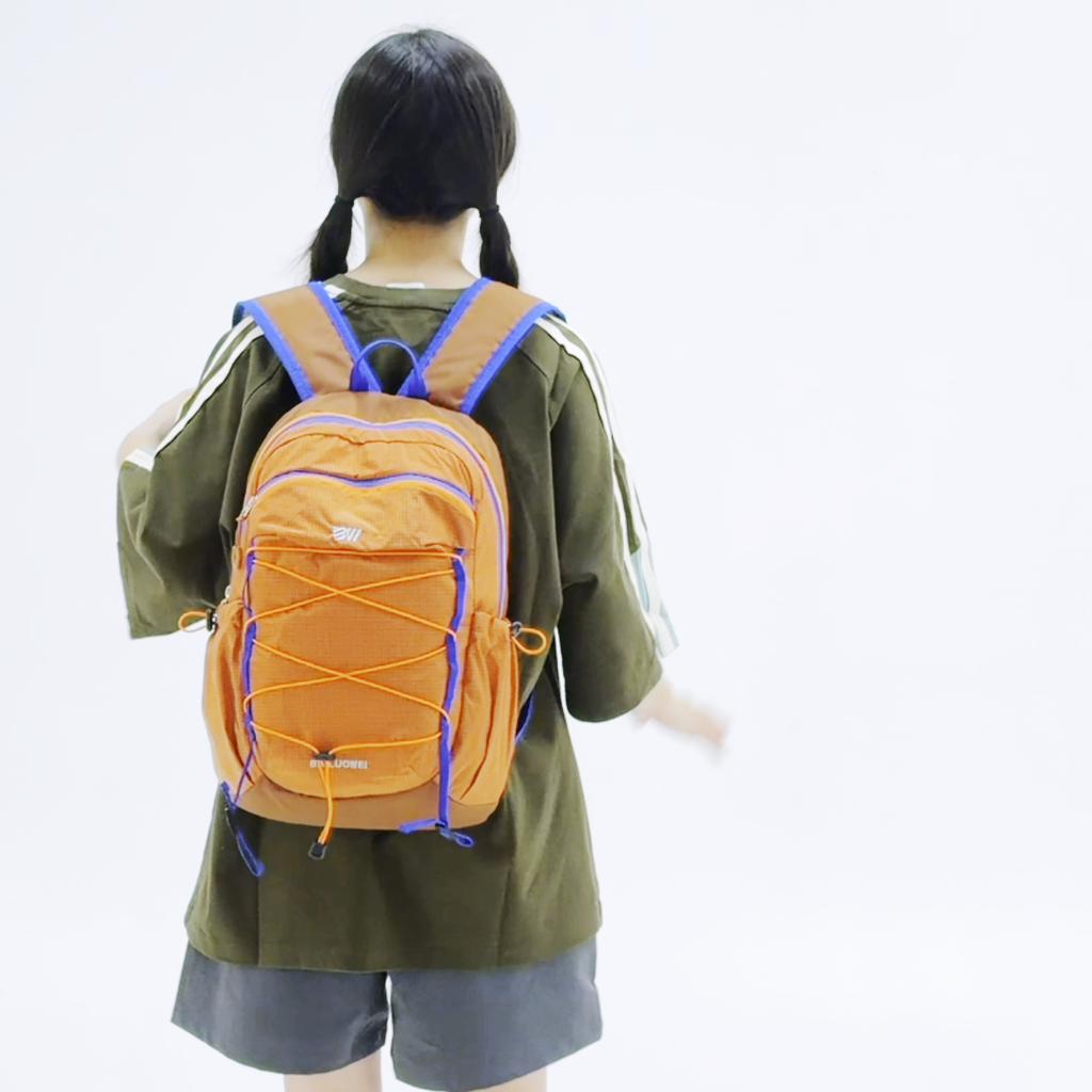 Color Block Backpack Unisex Commuter Large Capacity Lightweight Travel Backpack Student Schoolbag