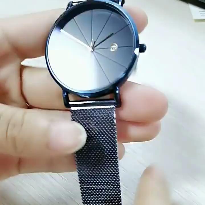 NIBOSI Men's and Women's Fashion Trend Watch Lovers Net Strap Casual Quartz Watch