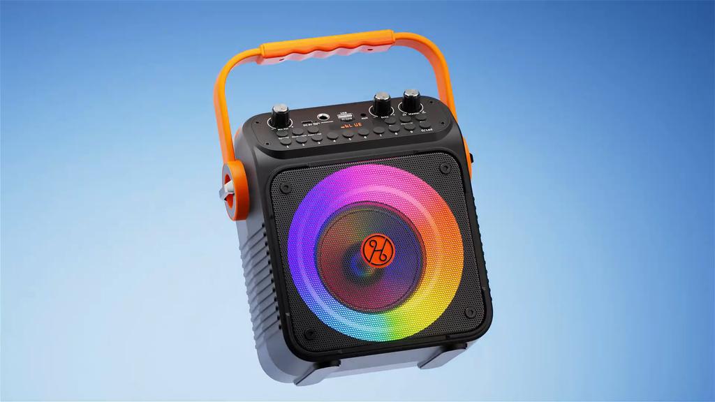 Karaoke Makinesi, Yetişkinler İçin 2 Kablosuz Mikrofonlu Taşınabilir Bluetooth Karaoke Hoparlörü, Yankı Ayarlı Ses Sistemi, LED Işıklar
