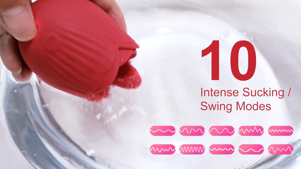Powerful Rose Vibator Toy Female Clitoris Stimulator Tongue Oral Licking Masturbator Good Nipple Sex Toys for Women Adult 18