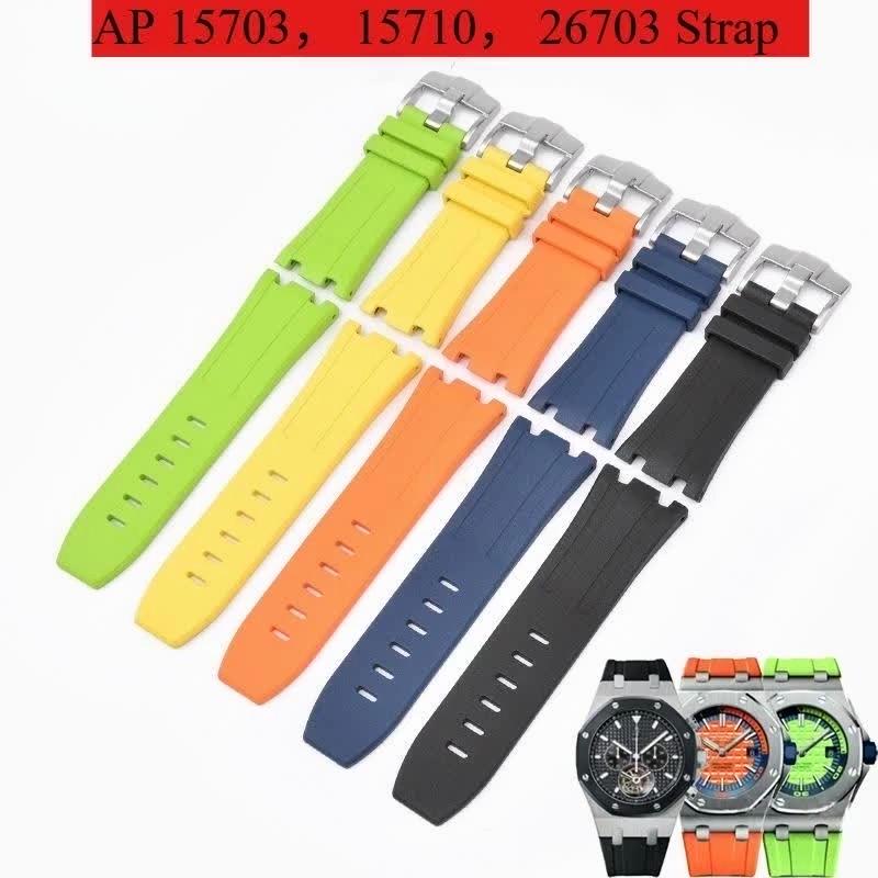 Waterproof Silicone Watchband for Audemars Piguet Royal Oak Offshore 15703 15710 26703 Series - Rubber Strap 28mm Men's Watch Accessories