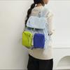 Fashion Woman Backpack 2025 Summer Waterproof Nylon Soft Handle Solid Multi-Pocket Travel Zipper Feminina Splicing Color School Bags Laptop Backpack