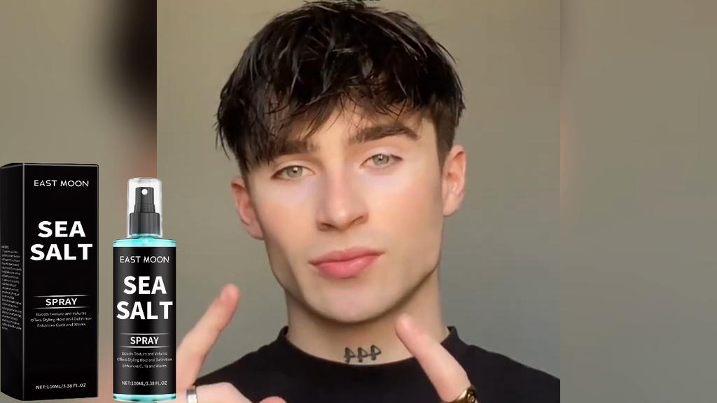 AMZ Spray do stylizacji włosów z solą morską 100 ml - Długotrwałe utrwalenie loków, odświeżający lakier do włosów dla leniwych.