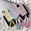 Fashion Candy Color Clash For Magsafe Phone Case For iPhone 15 14 13 16 Pro Max Wireless Charging Matte Shockproof Phone Cover