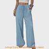 Casual Wide Leg Pants For Women With Pockets Made Of Ice Silk Fabric For Summer Comfort