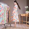 Plus Size Women's Summer Dress Elegant Loose Short Sleeve Long Dress Female Vintage Clothes