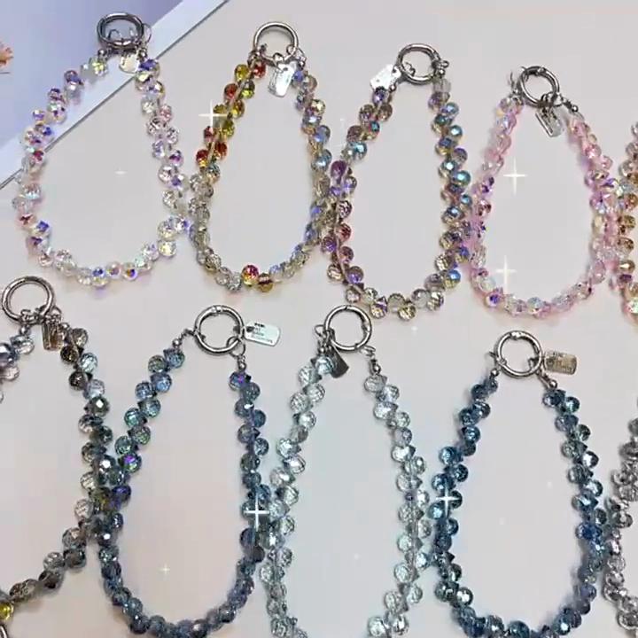 Water Crystal Phone Lanyard With Pvc Chain For Women And Men Personal Accessories