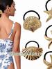 Fashion Alloy Headband Headdress Cool Style Ponytail Hair Ring High-end Seamless Hairband Set
