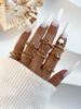 Cross Border Fashion Design Butterfly Opening Multi Joint Ring Set, Niche Elegant Heart Ring