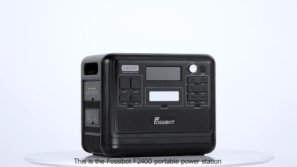 Power Station Portable FOSSiBOT F2400 | Batterie LiFePO4 2048Wh, 2400W (4800W Pic), 3 Sorties CA, RV/Maison/Voyage/Urgence