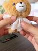 Doll Pendant Plush Lace Collar Bear Keychain with Metal Bead Chain Portable Bag