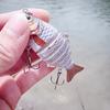 Fishing Lure 5 Segments Crank 3D Eyes Fish Shape Tackle Hook 10cm/17g 1pc