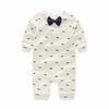 Baby Long Sleeve Cotton Romper With Bow For Toddler Crawling And Play