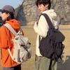Women Backpack Solid Color Mountaineering Travel Bag Men Lightweight Backpack