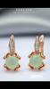 Kinel Opal Green Zircon Flower Earrings For Women With Rose Gold Color