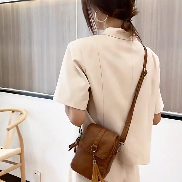 Summer Fashion Mini Women Messenger Bags Pu Leather Women Shoulder Bag Tassel Solid Clutches Ladies Tote Purse Crossbody Bags