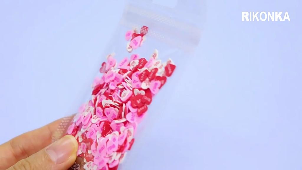 10g/bag Heart Shaped Soft Ceramic Sliced Valentine's Day Nail Accessories for Making Charming Nail Decoration Accessories DIY Nail Products