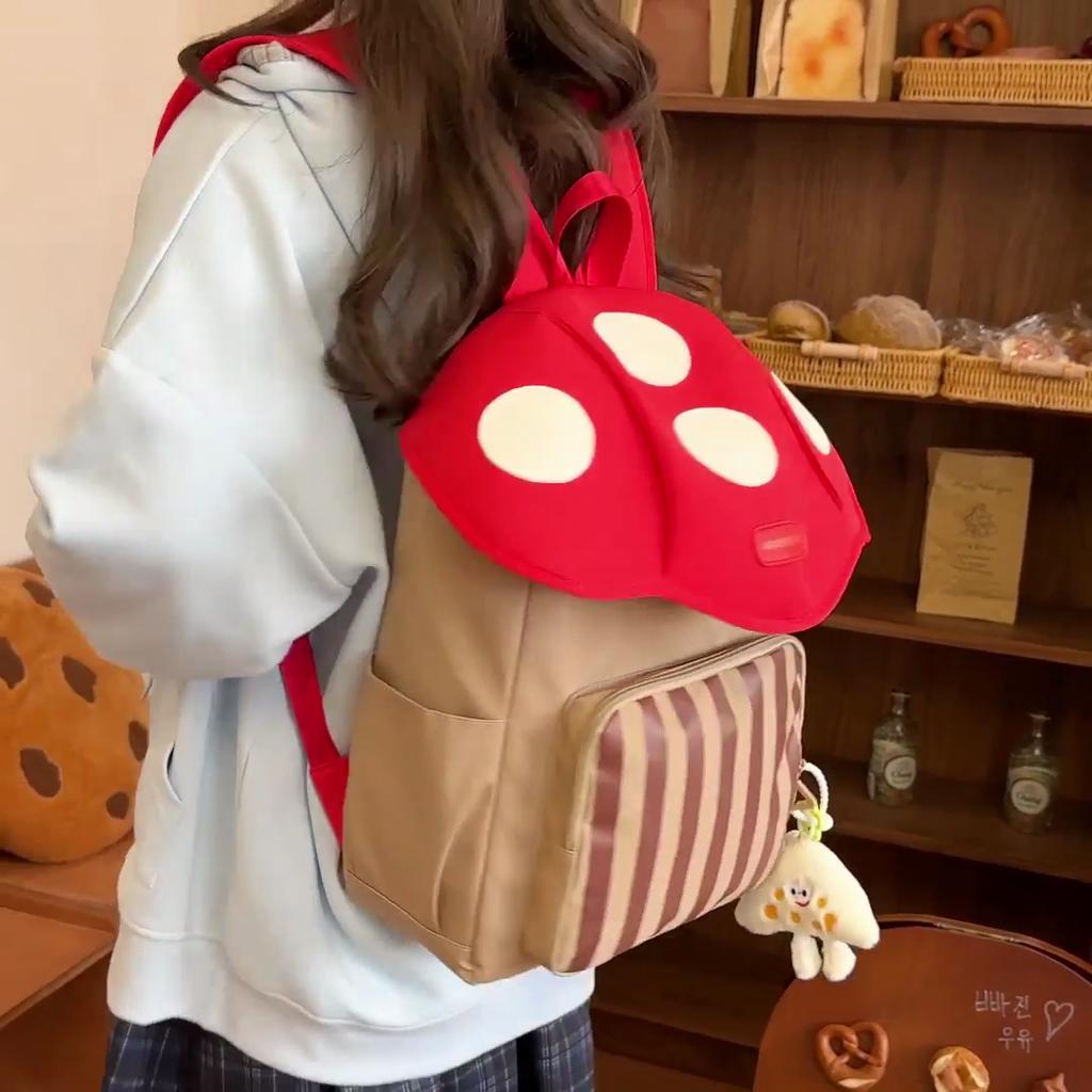 Backpack Women's Colorblock Student Schoolbag Campus Backpack