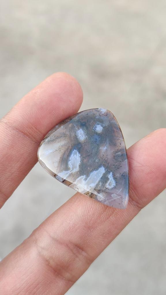 38.80 Carat Size Pear Shape Natural Turkish Stick Agate Cabochon Gemstone, 34x27x3 MM Size Cabochon.