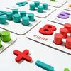 Preschool Math Teaching Tool Wooden Addition Subtraction Counting Puzzle For Early Learners