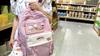 Korean Ulzzang Fashion Backpack With Color Blocking Design And Letter Decor For High School Students