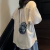 Small Mobile Phone Bag Hat Pattern Women's Shoulder Bag Mini Denim Crossbody Bag Coin Purse