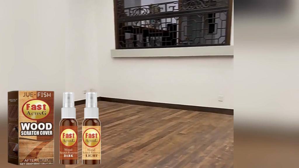 Riparazione di ritocchi per la ristrutturazione di pavimenti di mobili con spray per toppe antigraffio per riparazioni di graffi su pavimenti in legno