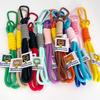Alloy Nylon Braided Color Blocked Keychain for DIY Bag Accessories 1 Pc