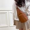 Leather Women's Chest Bag Solid Color Crossbody Bag Outdoor Sports Small Chest Bag
