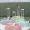 Pet Drinking Bowl Feeder Double Bowl Plastic Automatic Drinking Bottle