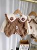 2024 3Pcs Spring Baby Girls Clothing Sets Children Knitted Vest Lace Shirt Pants  Suit Infant Floral Princess Clothes Kids Outfits