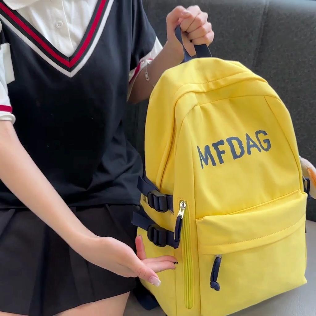 Women's Backpack Lightweight Schoolbag for Middle School Students Men Letter Print Backpack
