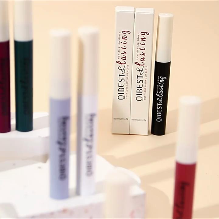 QiBest Non-Stick Lip Glaze Matte Matte Liquid Lipstick Non-Fading Lip Gloss