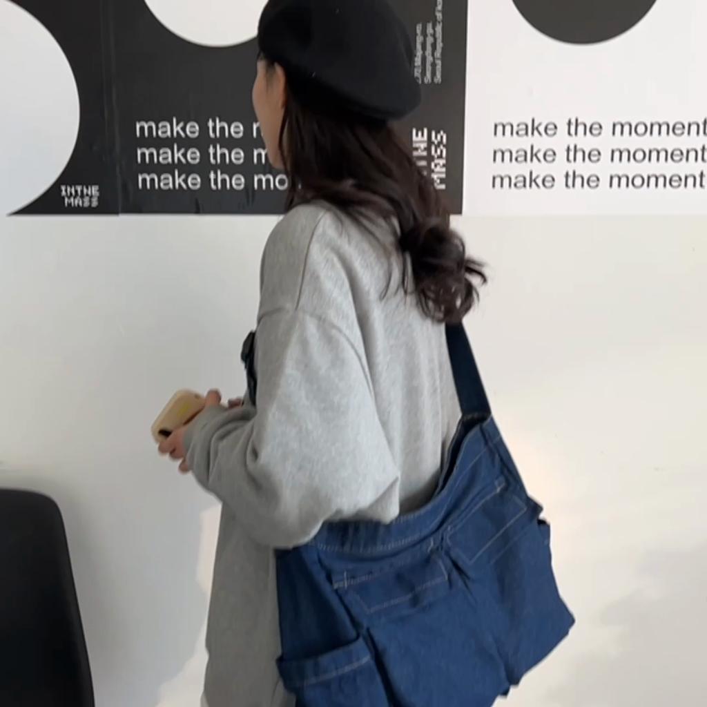 Denim Bag Women's Large Capacity Crossbody Bag Student Shoulder Bag Tote Bag
