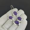 Natural Charoite Gemstone Hook Earrings 925 Sterling Silver Earring, Handmade Boho Silver Jewelry Dangle Earrings, Party Wear Gift