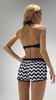 Backless Sexy Women's Swimsuit, European and American High-waisted Sexy Striped Two-piece Bikini Swimsuit