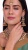 Tone Kundan & Pearls Bridal Choker Necklace Set For Women