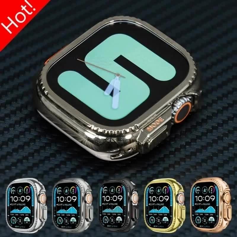 Armor Case for Apple Watch Ultra 3/2/1 49mm Series11 10 46mm 42mm Metal Protector Aluminum Cover Frame for IWatch Series 9 8 7 6 5 4 SE3 44mm 45mm
