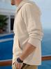 Men's Hoodie Linen Vintage Spring and Autumn Shirt Casual Loose Long Sleeved Clothes High Quality Trendy Men's Clothing