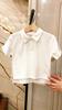 Jungen Unifarbenes Poloshirt Kurzarm Lässig mit Kragen Sommer Oberteil für Kinder