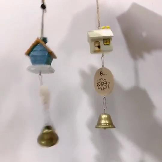 Wind Chimes Attractive Pleasant Voice Decorative Bird House Cage Wind-bell Home Pendant Ornament for Balcony