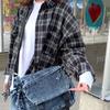Vintage Denim Bag Women's Crossbody Bag Large Capacity Shoulder Bag