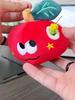 Cute Fruit Plush Doll With Short Pile Fabric For Bag Decor And Gifts